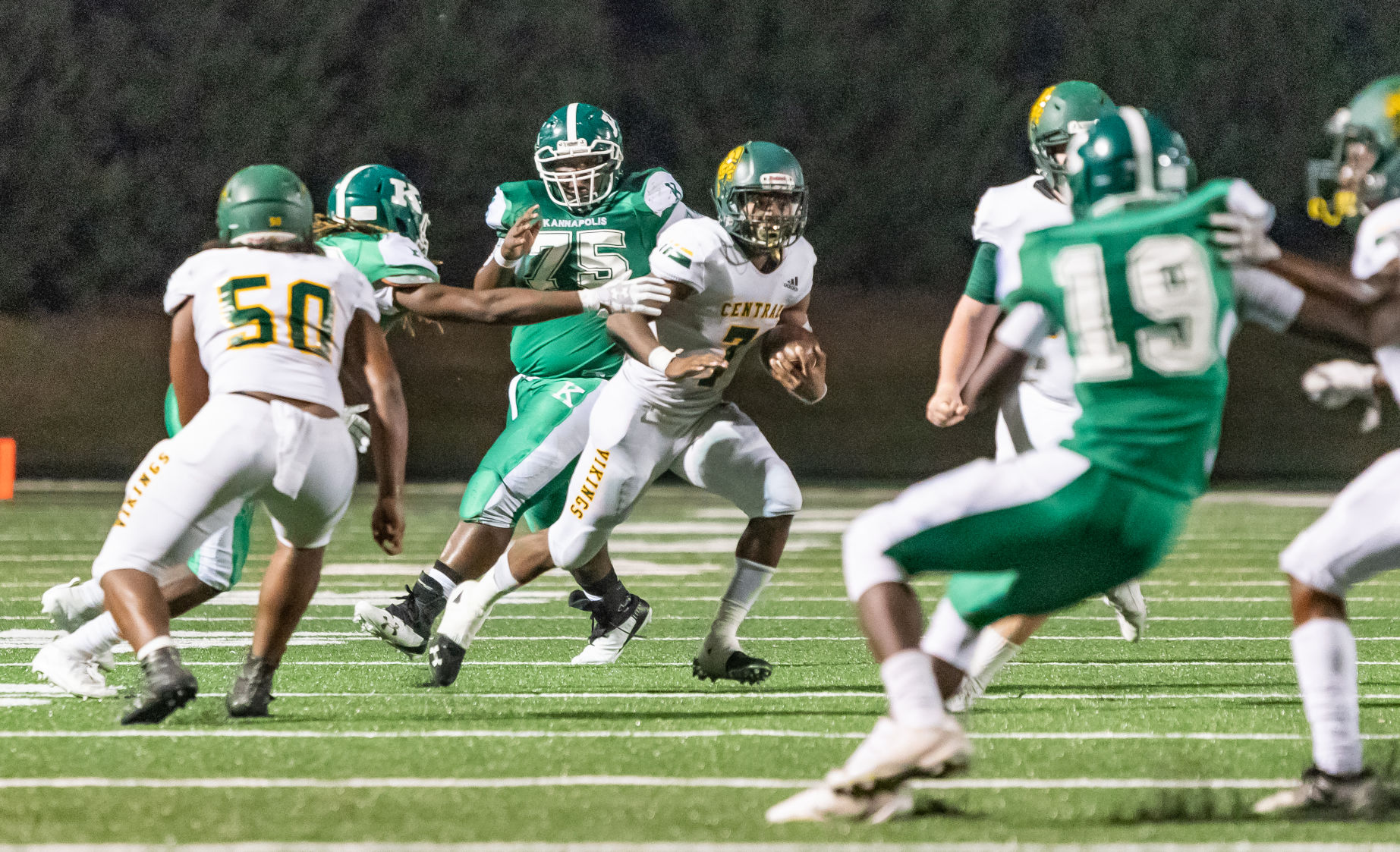 Friday night high school football action